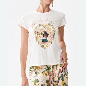 Camilla Welcome to the White Lotus Slim Fit Round Neck T Shirt